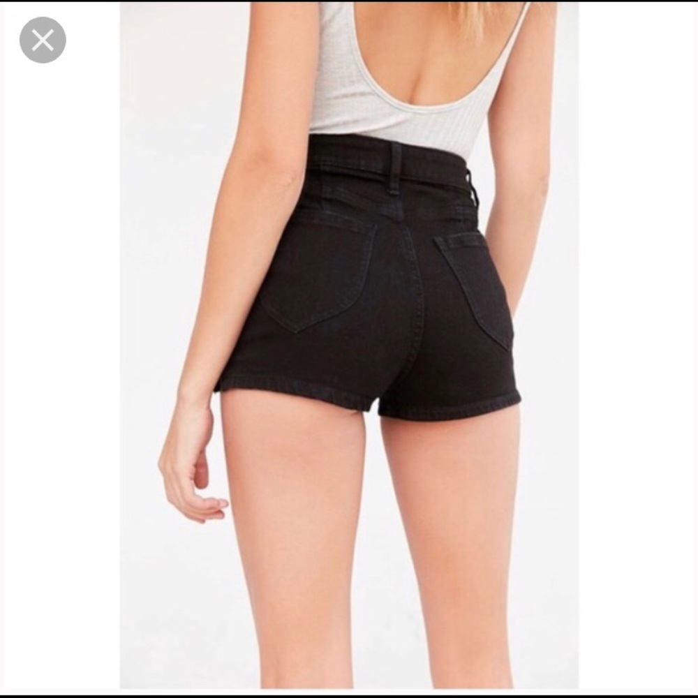 Urban Outfitters High Waisted Cheeky Black Shorts